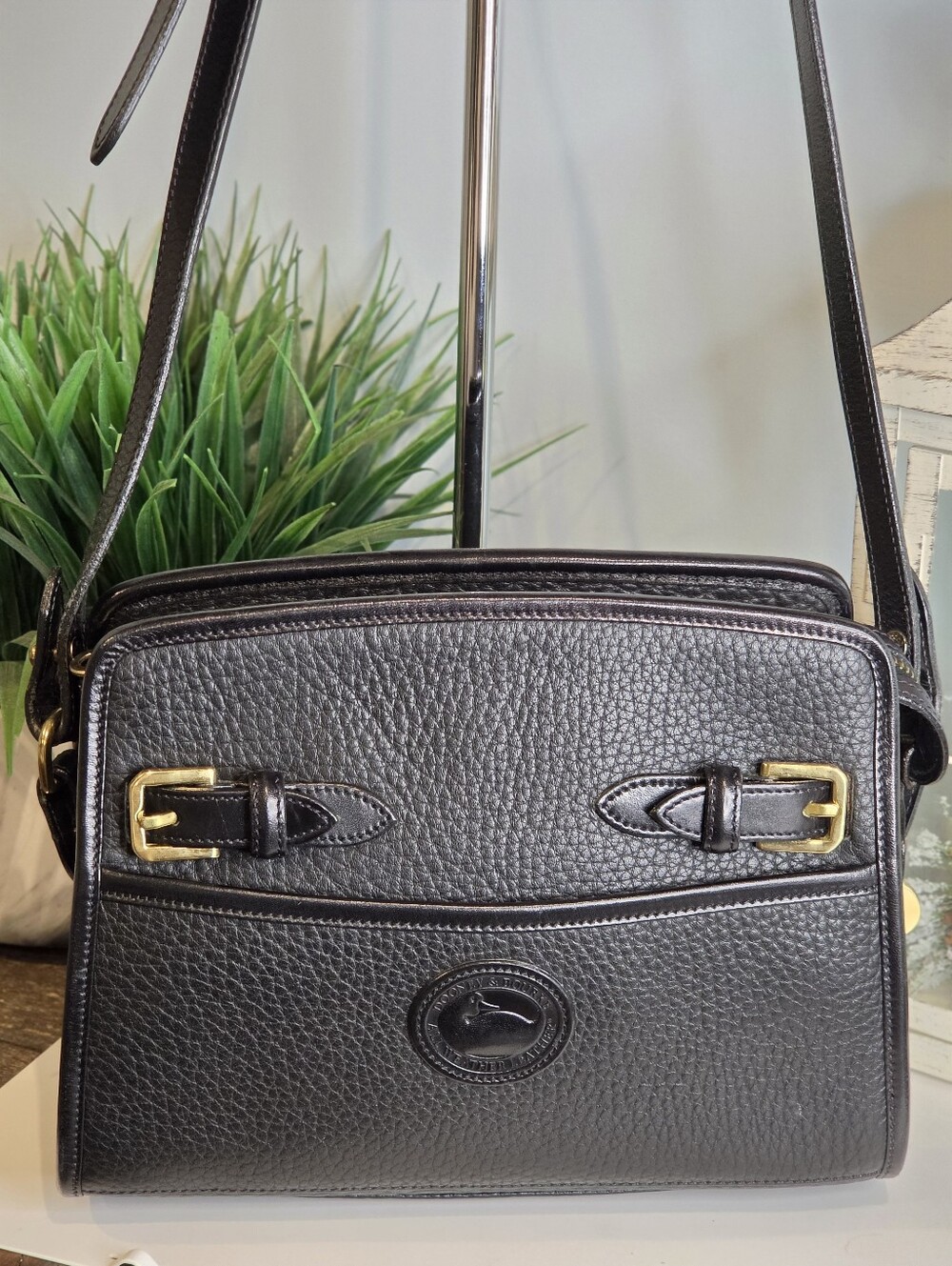 Dooney & Bourke Vintage 1990s Black Leather Bag